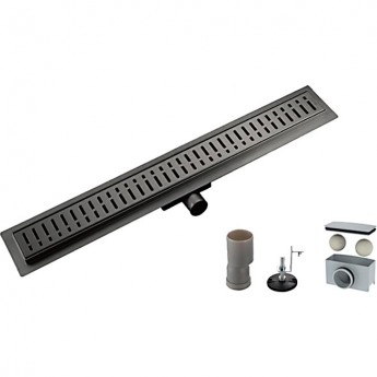 Душевой трап GAPPO G85007-39, 70*500 мм, оружейная сталь