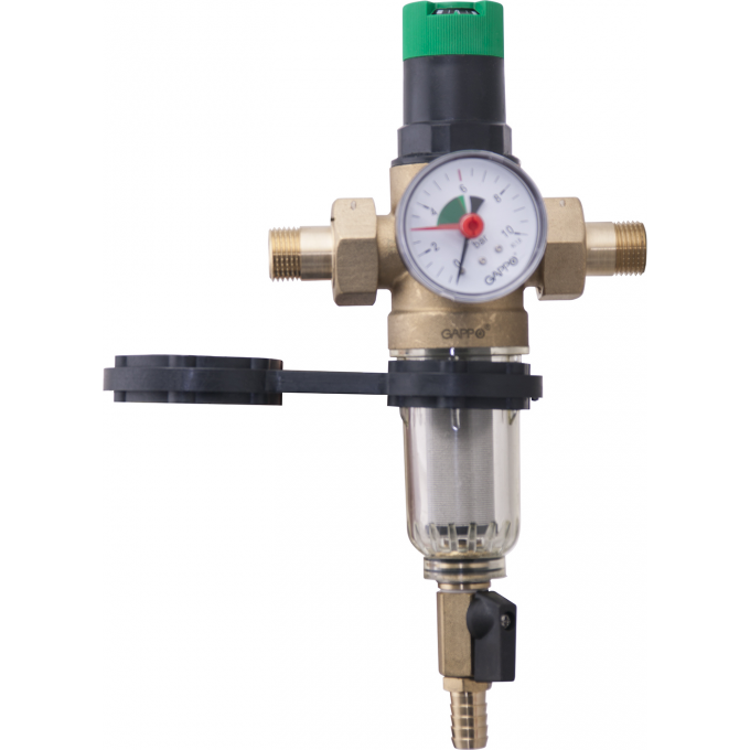 Фильтр со встроенным редуктором давления поршневого типа для холодной воды GAPPO 1/2" G1412.04