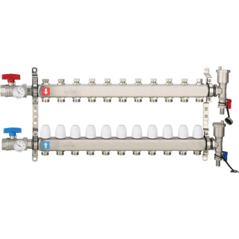 Коллектор регулируемый с запорными клапанами GAPPO G426.11 11-вых.x1"x3/4"