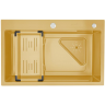 Мойка для кухни с коландером из нержавеющей стали GAPPO GS7246-3 сатин золотой