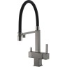 Смеситель для кухни GAPPO G4395-59 с гибким изливом, черный/оружейная сталь Смеситель для кухни GAPPO G4395-59 с гибким изливом, черный/оружейная сталь